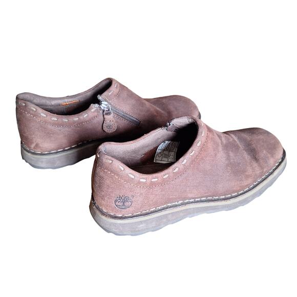 Timberland Women 8.5 Medium Brown Genuine Leather Suede Smart Loafers Shoes - Picture 5 of 9